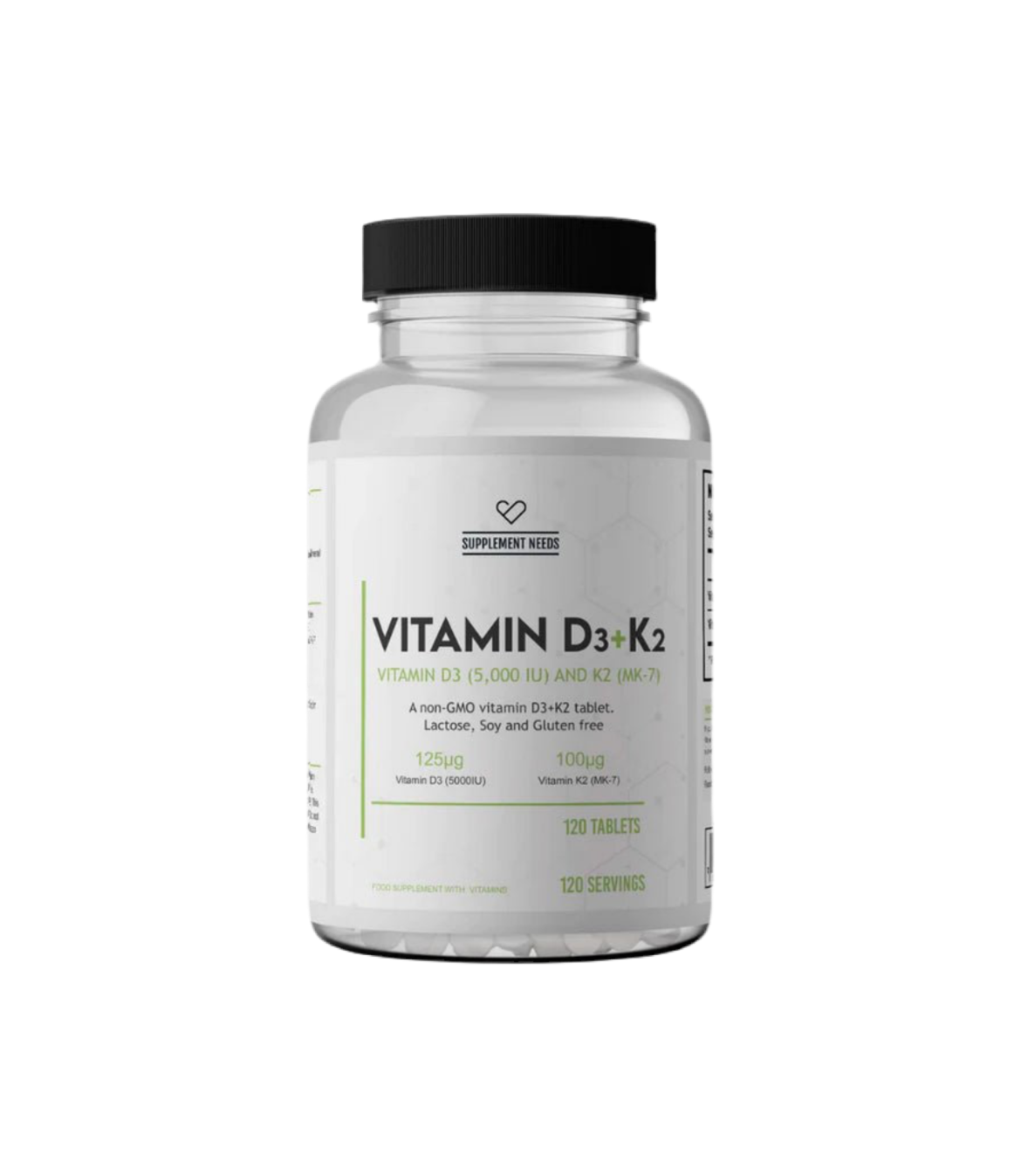 Supplement Needs Vitamin D3 & K2 120 Caps