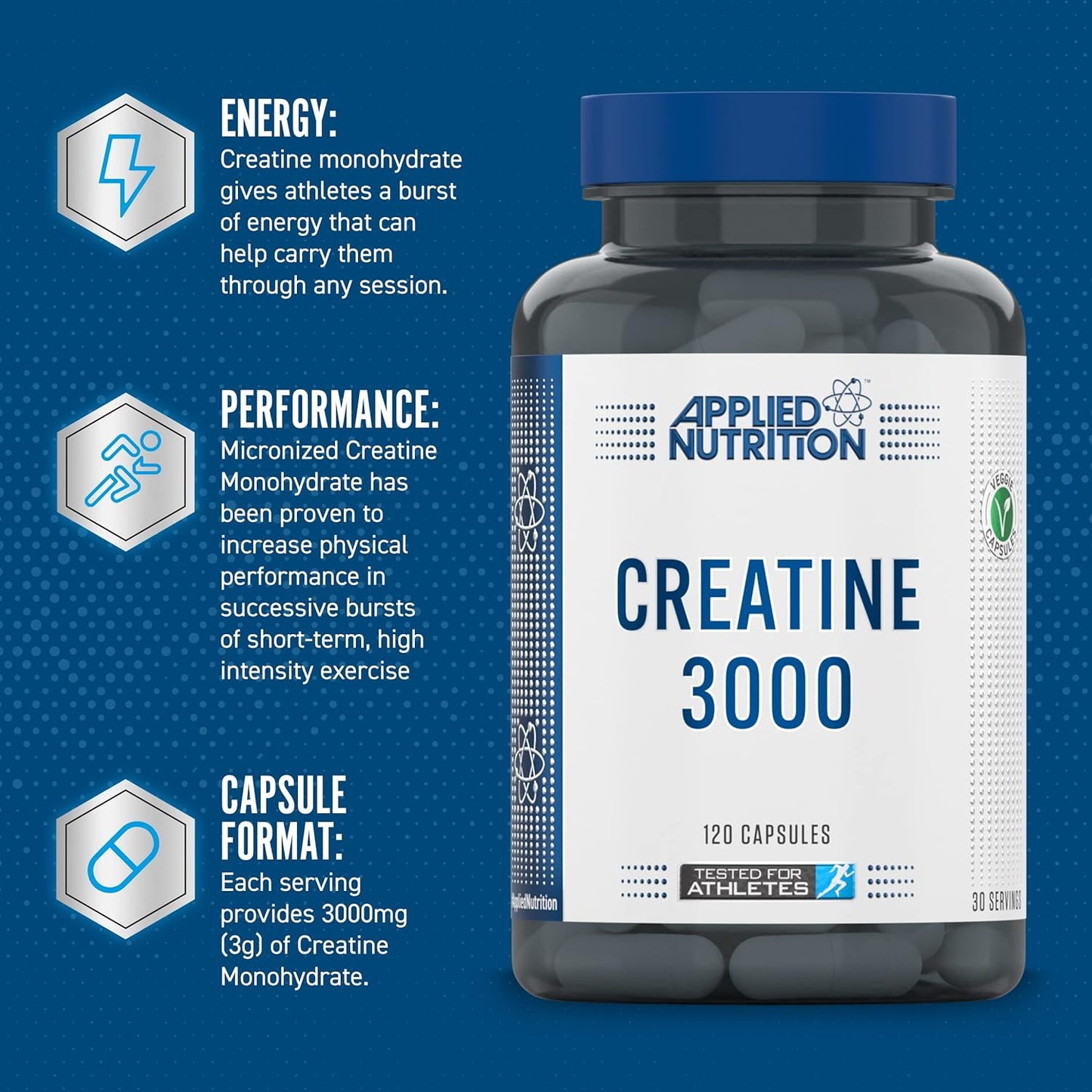 Applied Nutrition Creatine 3000 Capsules