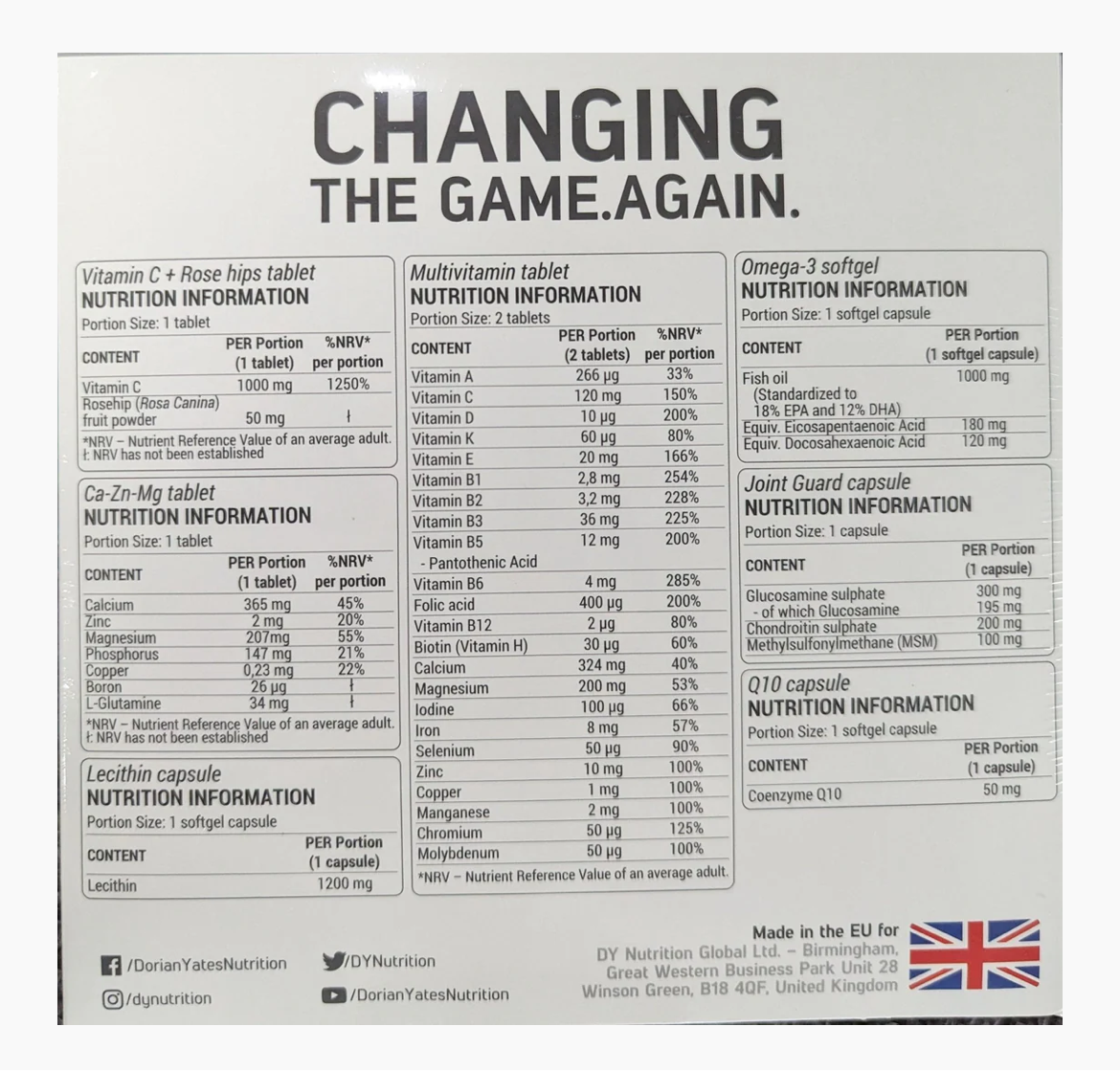 DY Nutrition HIT Pack Complex