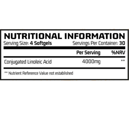 CHEMICAL WARFARE CLA SOFTGELS - 4000MG CONJUGATED LONOLEIC ACID (30 SERVINGS)