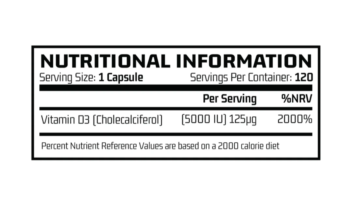 Chemical Warfare VITAMIN D3 (120 SERVINGS)