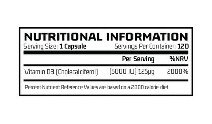Chemical Warfare VITAMIN D3 (120 SERVINGS)